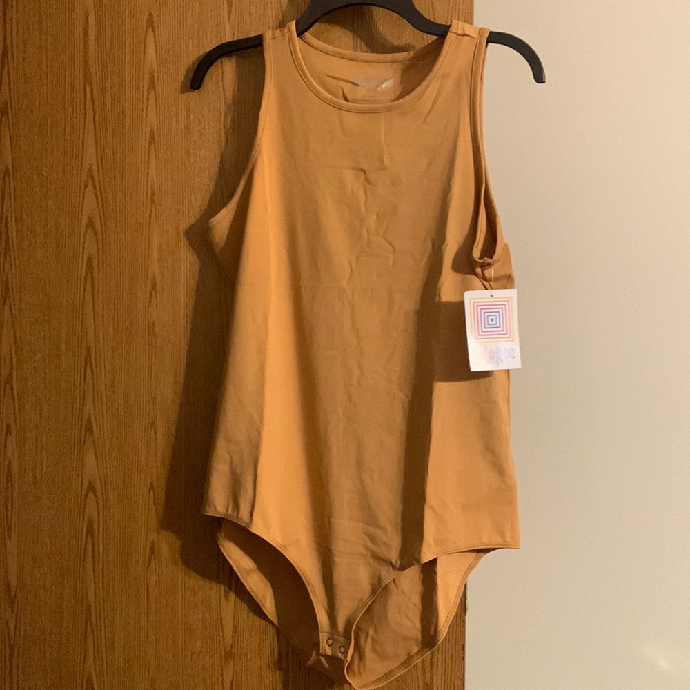 LuLaRoe Hope bodysuit, NWT. Carmel color.